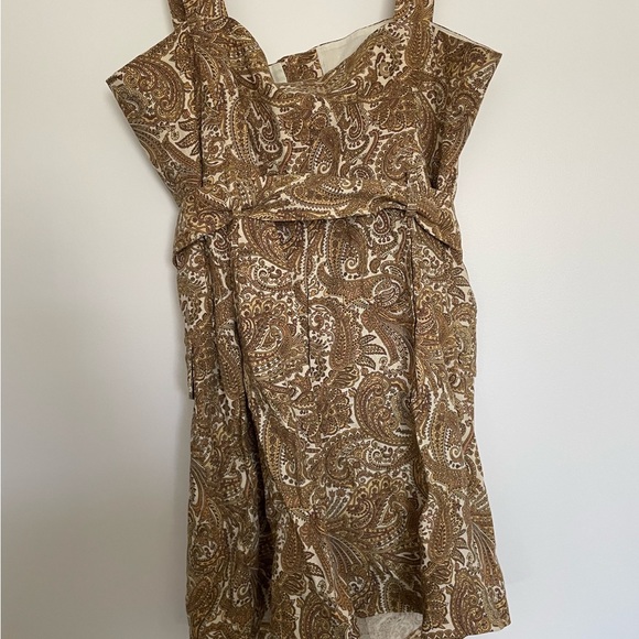NWT House Of Harlow 1960 Mustard Paisley Country Western Romper W Belt Size 12 - Picture 4 of 8